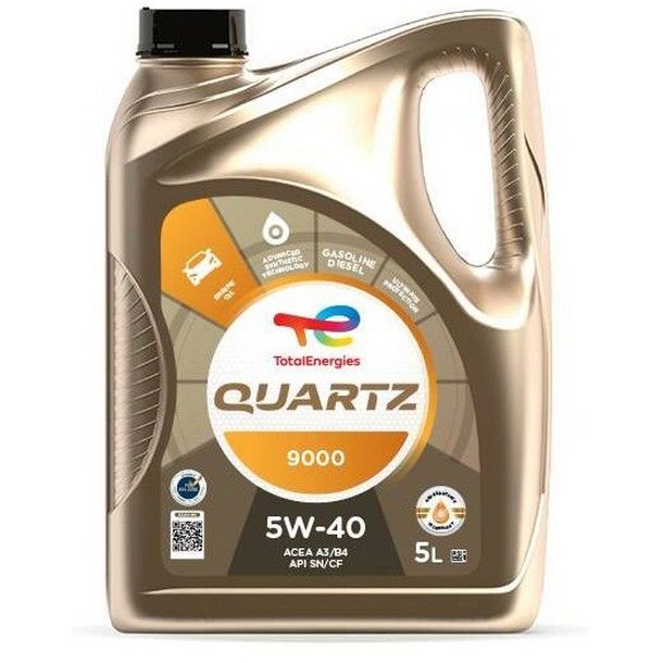 Total Quartz 9000 5W-40 API SN/CF; ACEA A3/B4 синтетическое 5 л 213678/173574